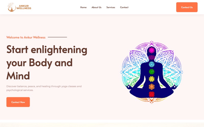 Ankur Wellness website screenshot