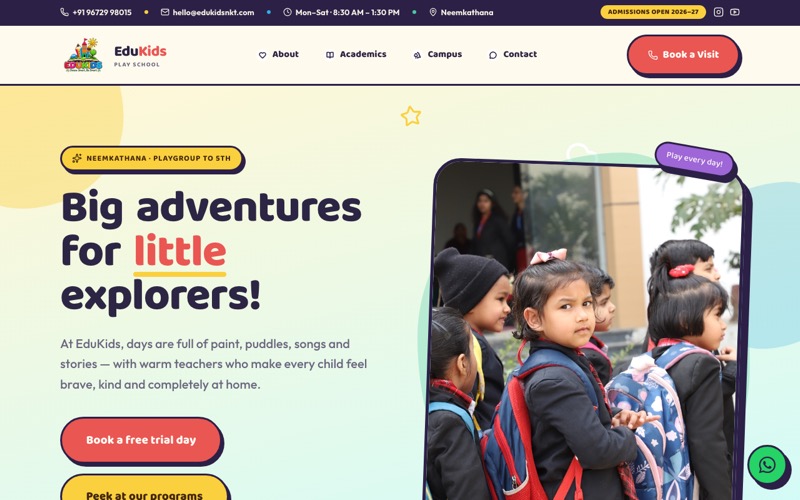 EduKids NKT website screenshot